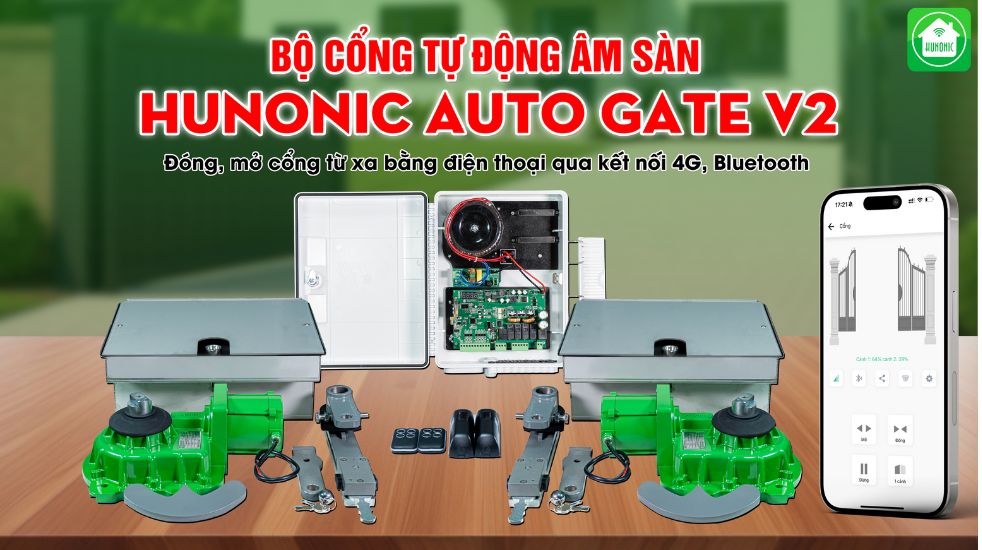 hunonic ra mắt bộ cổng tự động hunonic auto gate